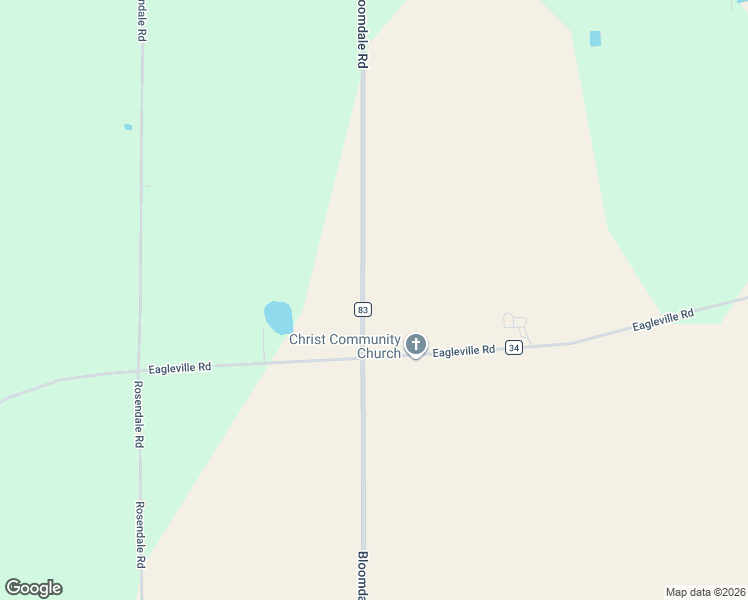 map of restaurants, bars, coffee shops, grocery stores, and more near 3266 Bloomdale Road in Bloomdale