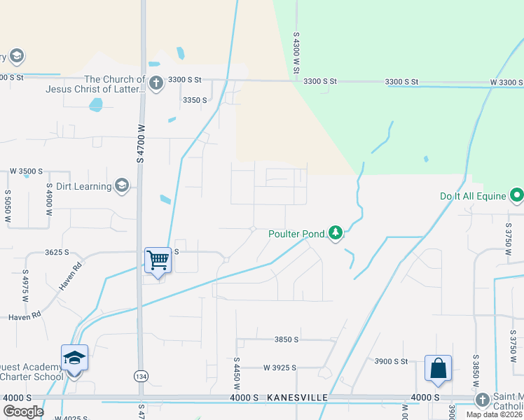 map of restaurants, bars, coffee shops, grocery stores, and more near 4381 West 3550 South in West Haven