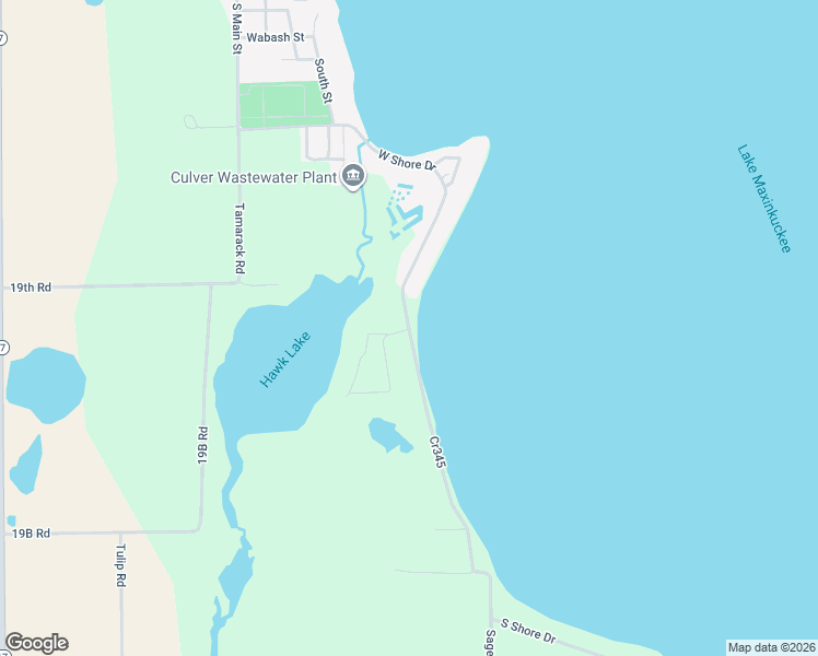 map of restaurants, bars, coffee shops, grocery stores, and more near 1299 W Shore Dr in Culver