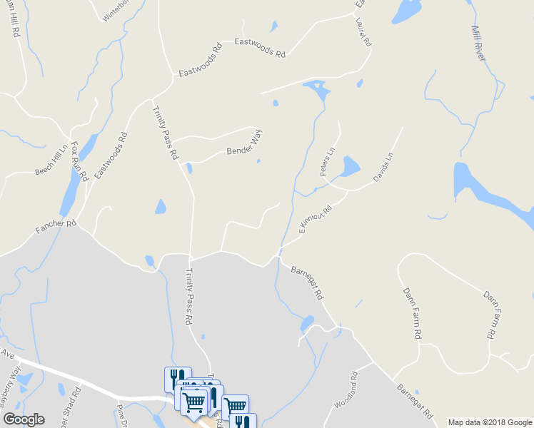 map of restaurants, bars, coffee shops, grocery stores, and more near 25 Kinnicutt Road in Pound Ridge