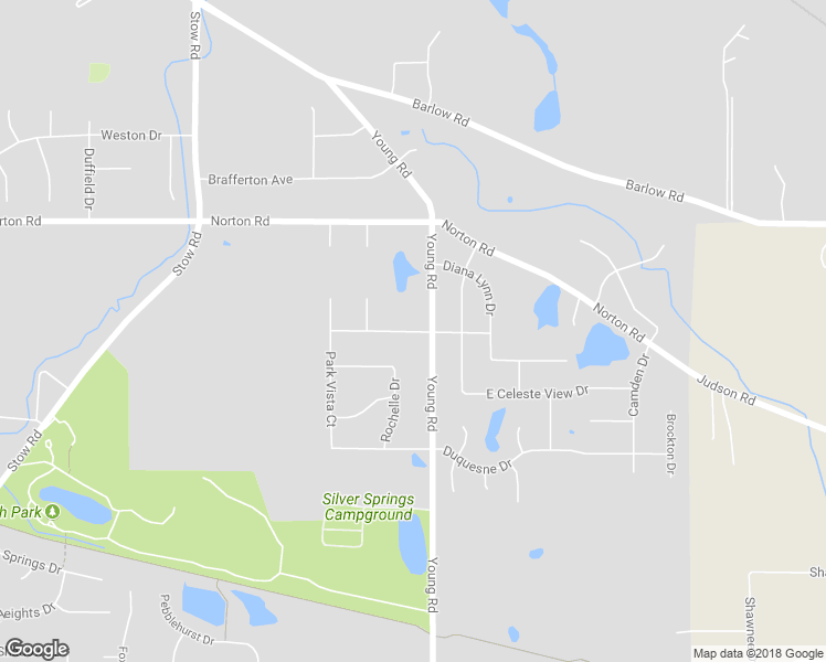 map of restaurants, bars, coffee shops, grocery stores, and more near 2716 Serra Vista Drive in Stow