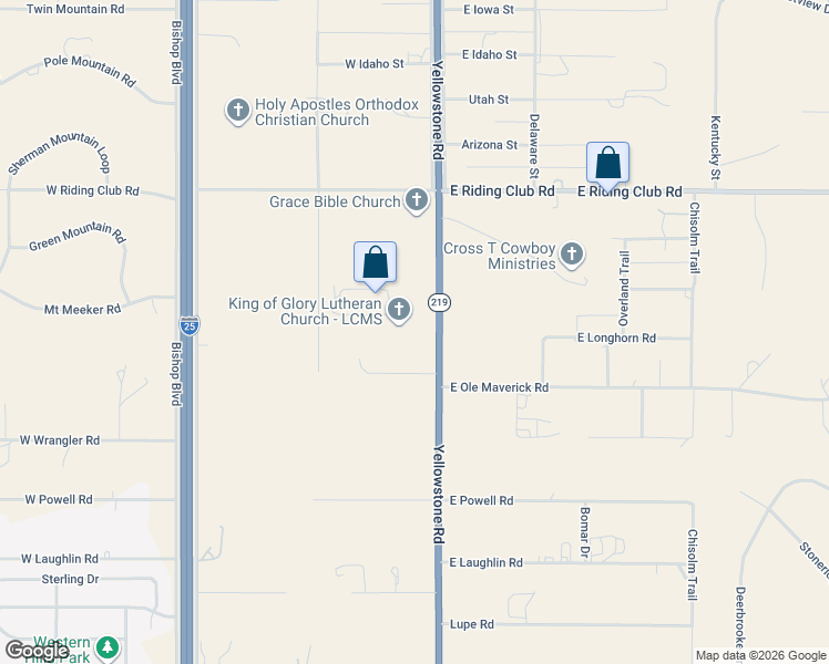 map of restaurants, bars, coffee shops, grocery stores, and more near 8806 Yellowstone Road in Cheyenne
