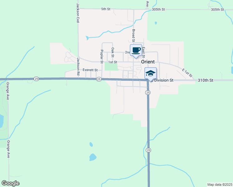 map of restaurants, bars, coffee shops, grocery stores, and more near 301 State Street in Orient