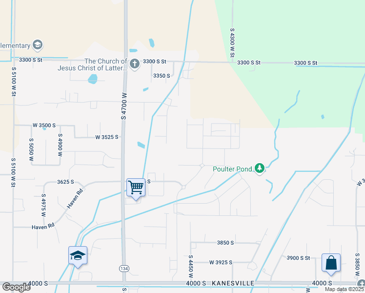 map of restaurants, bars, coffee shops, grocery stores, and more near 3549 South 4450 West in West Haven