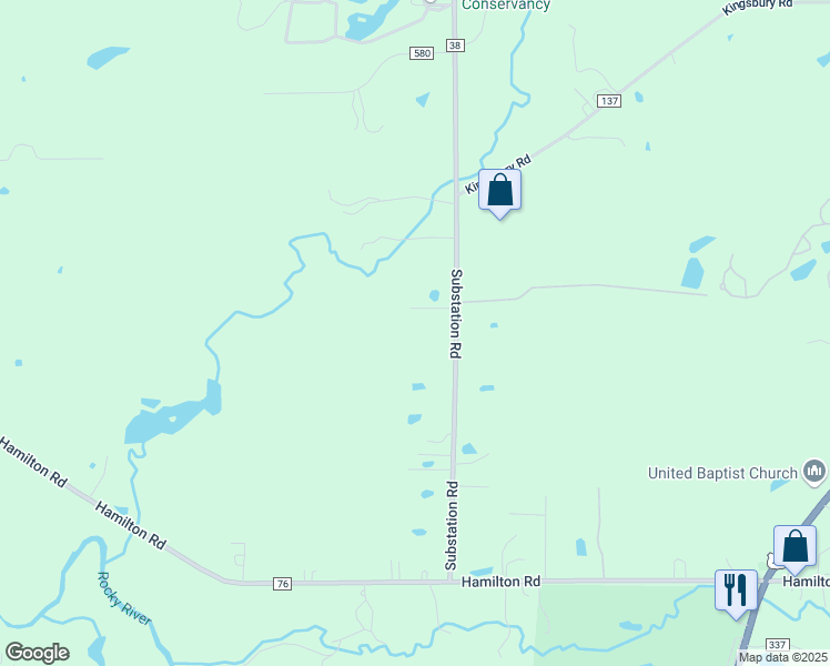 map of restaurants, bars, coffee shops, grocery stores, and more near 2740 Substation Road in Medina