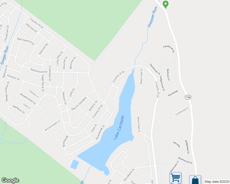map of restaurants, bars, coffee shops, grocery stores, and more near 6114 Boardwalk Drive in Tobyhanna