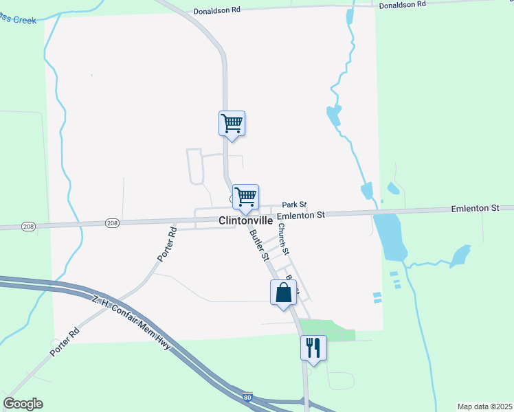 map of restaurants, bars, coffee shops, grocery stores, and more near in Clintonville