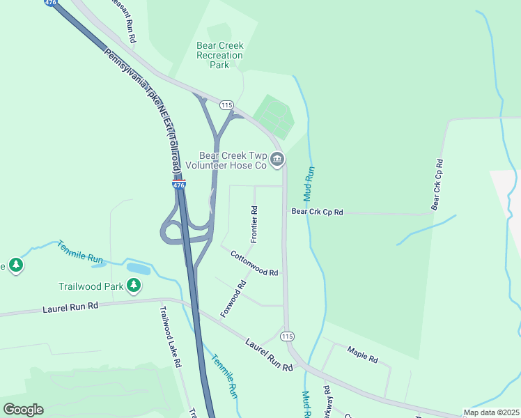 map of restaurants, bars, coffee shops, grocery stores, and more near 32 Frontier Road in Wilkes-Barre