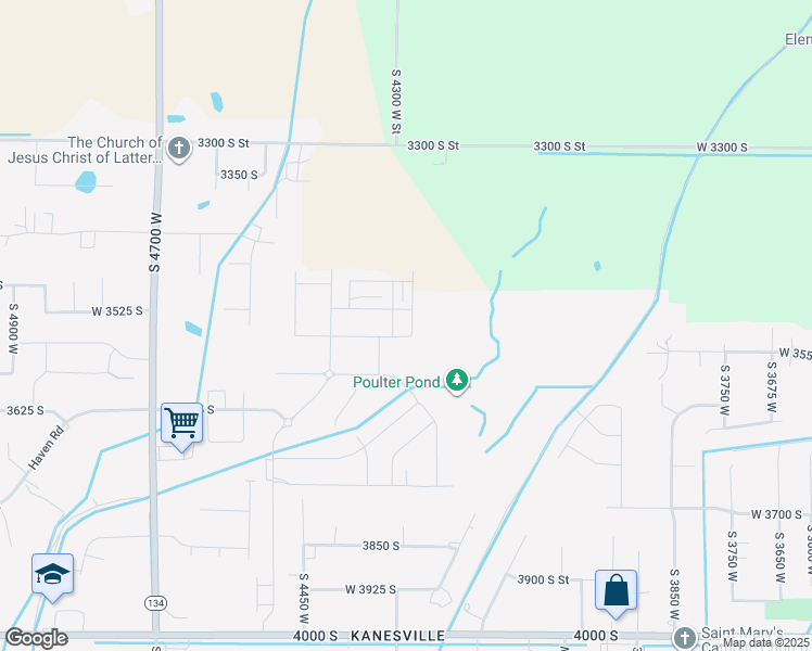 map of restaurants, bars, coffee shops, grocery stores, and more near 3539 South 4250 West in West Haven