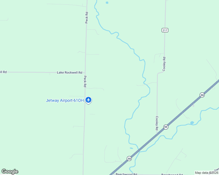 map of restaurants, bars, coffee shops, grocery stores, and more near 7686 Peck Road in Ravenna