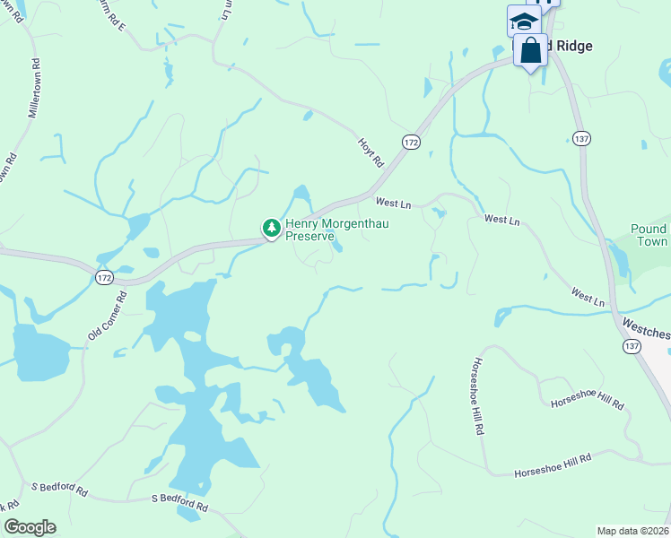 map of restaurants, bars, coffee shops, grocery stores, and more near in Pound Ridge
