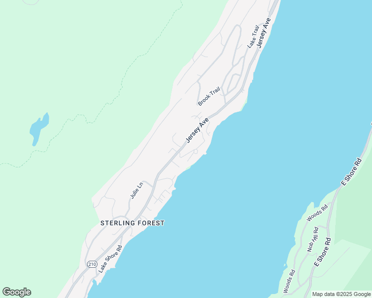 map of restaurants, bars, coffee shops, grocery stores, and more near 310 Jersey Avenue in Greenwood Lake