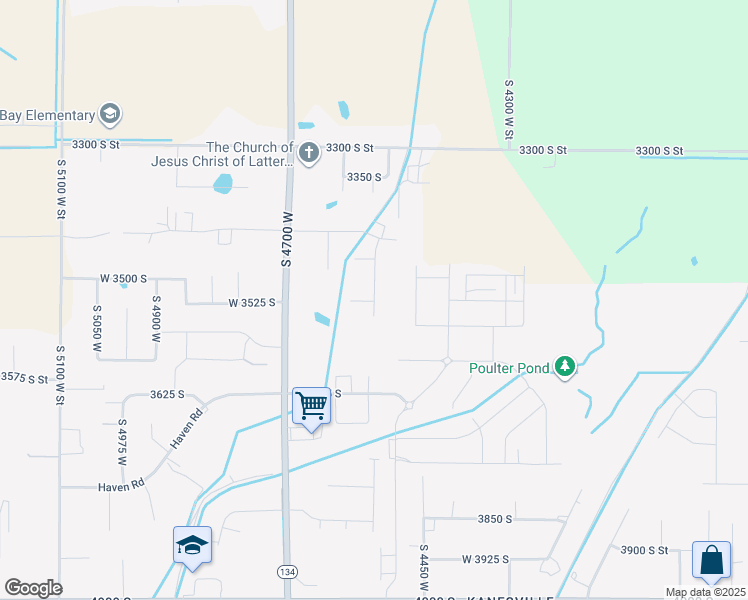 map of restaurants, bars, coffee shops, grocery stores, and more near 3574 South 4550 West in West Haven