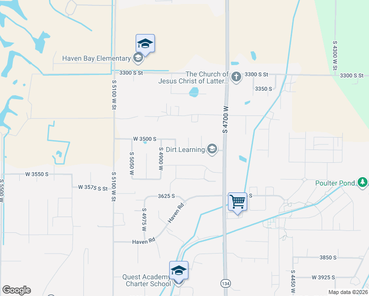 map of restaurants, bars, coffee shops, grocery stores, and more near 3517 4825 West in West Haven