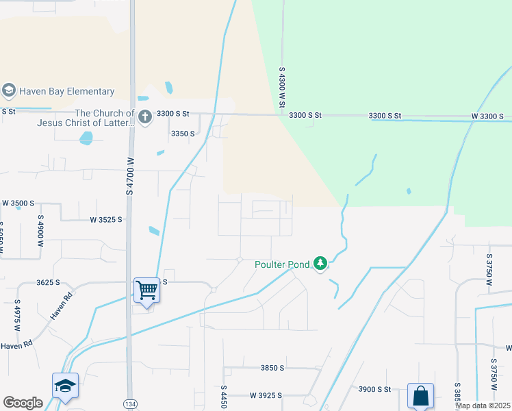map of restaurants, bars, coffee shops, grocery stores, and more near 3574 South 4550 West in West Haven