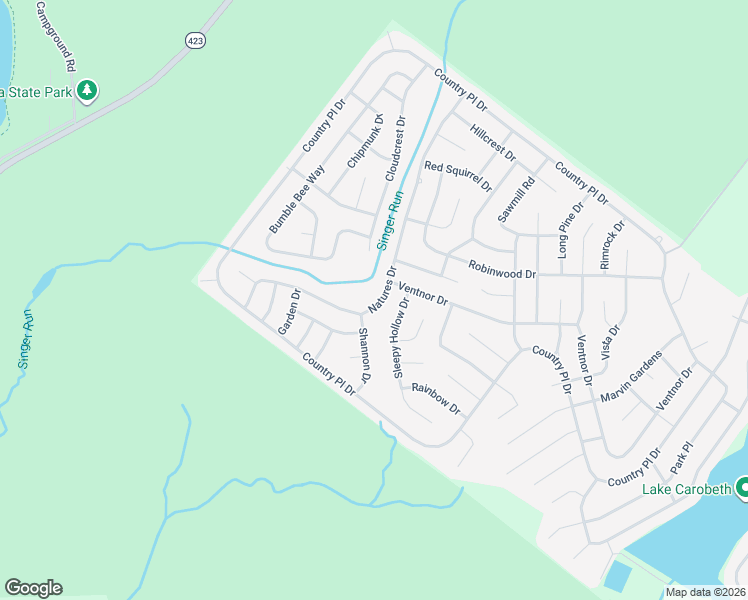 map of restaurants, bars, coffee shops, grocery stores, and more near 8249 Natures Drive in Tobyhanna