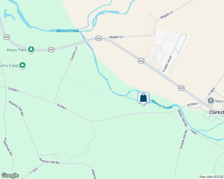 map of restaurants, bars, coffee shops, grocery stores, and more near 3742 Clarkstown Road in Muncy