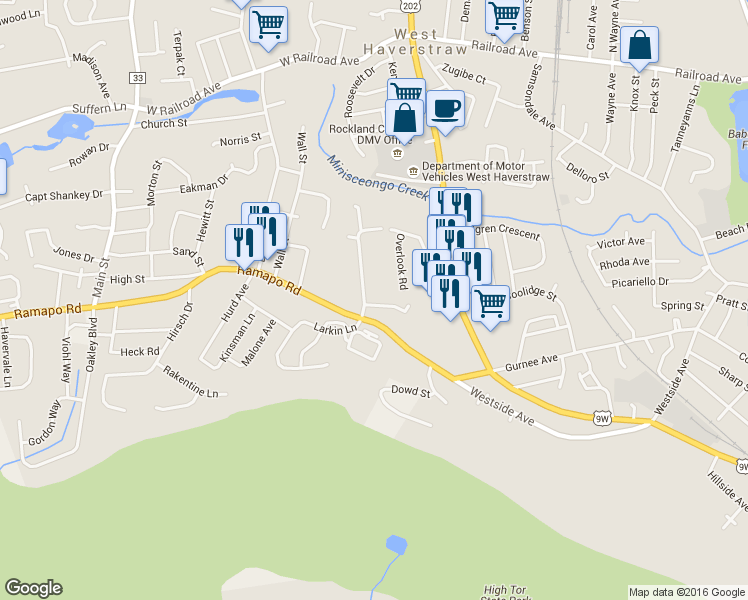 map of restaurants, bars, coffee shops, grocery stores, and more near 7 Muntz Lane in Garnerville