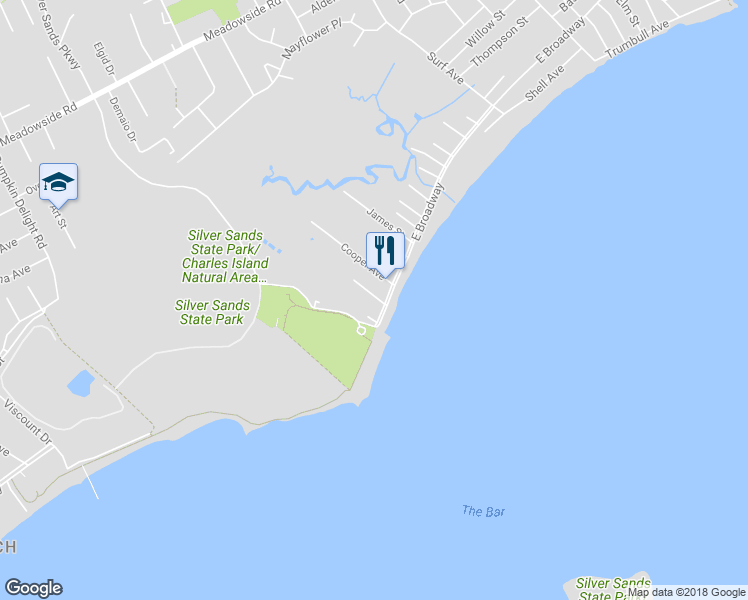 map of restaurants, bars, coffee shops, grocery stores, and more near 8 Pearl Street in Milford