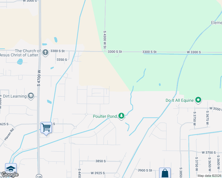 map of restaurants, bars, coffee shops, grocery stores, and more near 3724 South 4700 West in West Haven