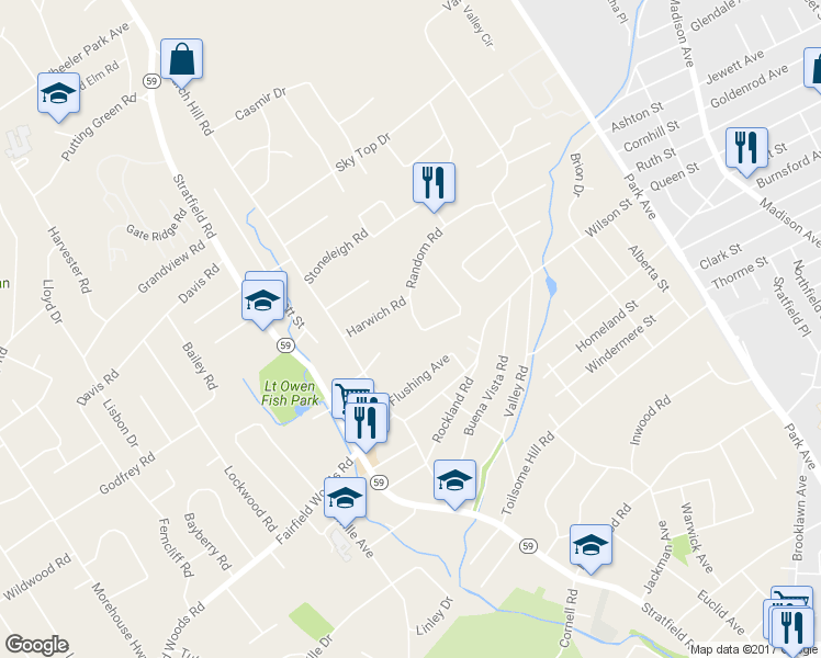 map of restaurants, bars, coffee shops, grocery stores, and more near 352 Random Road in Fairfield