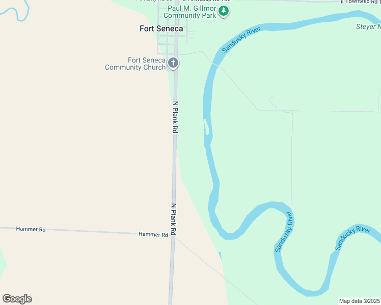 map of restaurants, bars, coffee shops, grocery stores, and more near 5417 Ohio 53 in Tiffin