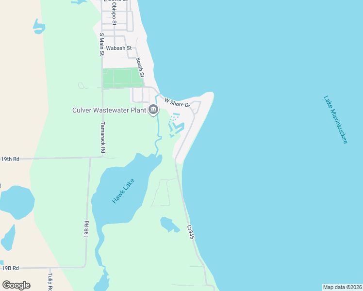 map of restaurants, bars, coffee shops, grocery stores, and more near W Shore Dr in Culver