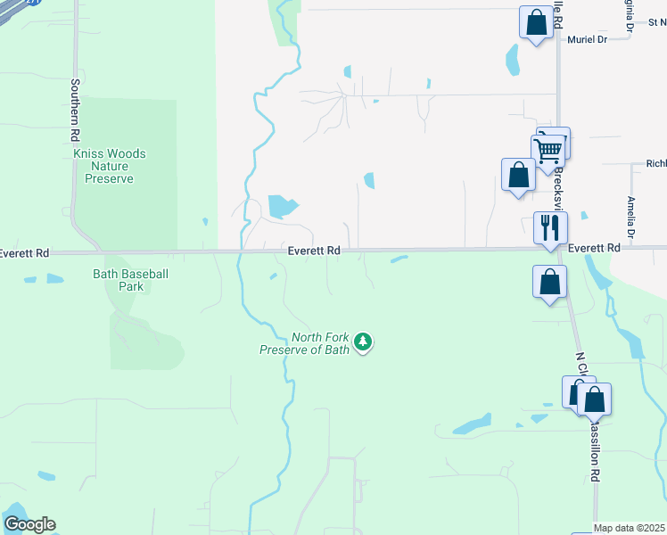 map of restaurants, bars, coffee shops, grocery stores, and more near 4328 Everett Road in Richfield