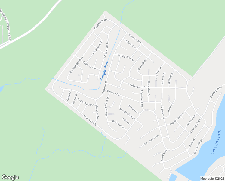 map of restaurants, bars, coffee shops, grocery stores, and more near 7426 Ventnor Drive in Tobyhanna