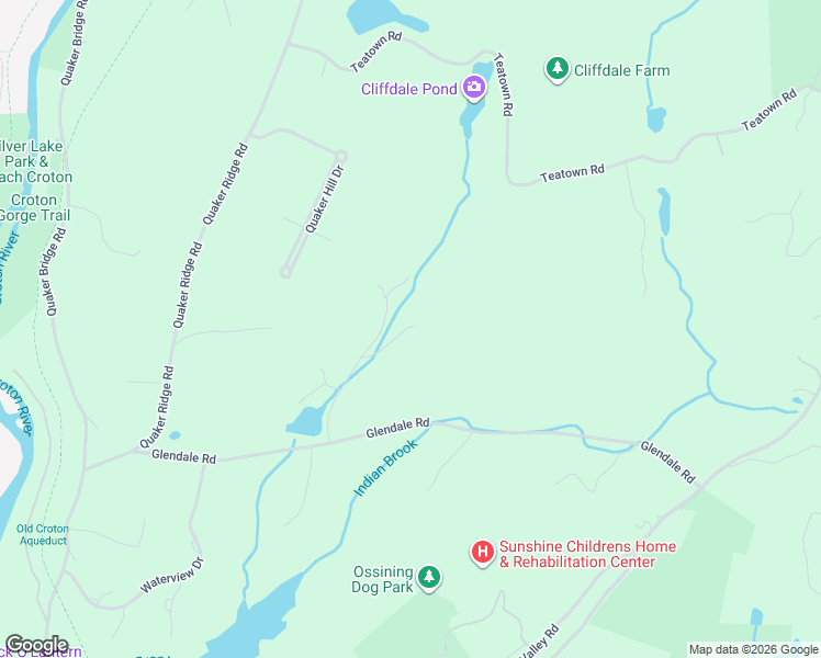 map of restaurants, bars, coffee shops, grocery stores, and more near 23 Little Lake Road in Ossining
