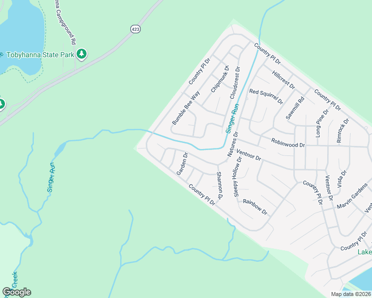 map of restaurants, bars, coffee shops, grocery stores, and more near 8226 Natures Drive in Tobyhanna