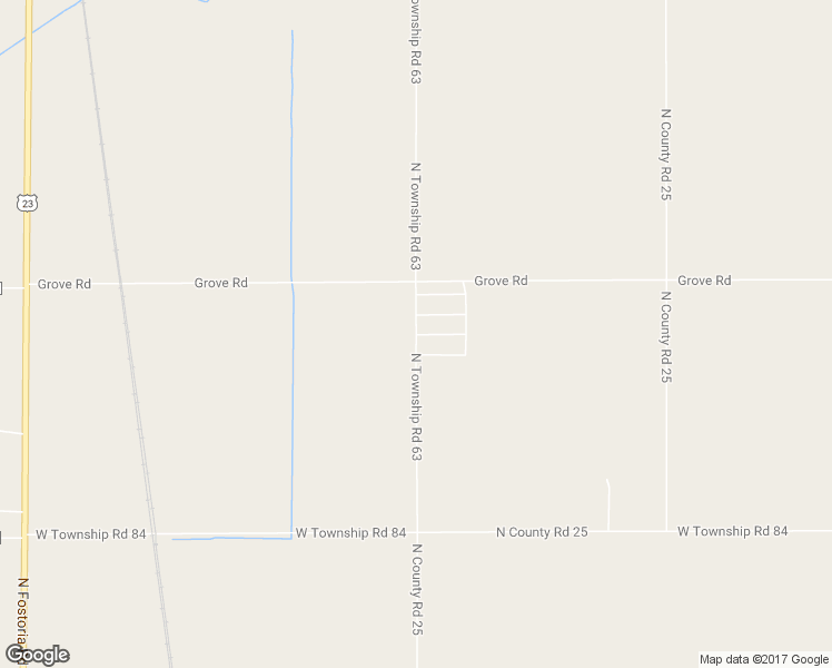 map of restaurants, bars, coffee shops, grocery stores, and more near 5566 North Township Road 63 in Fostoria