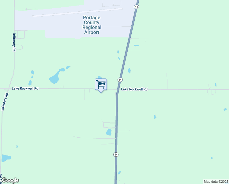 map of restaurants, bars, coffee shops, grocery stores, and more near 7755 Ohio 44 in Ravenna