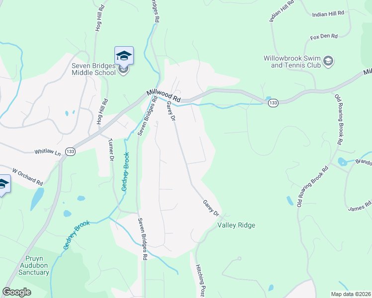 map of restaurants, bars, coffee shops, grocery stores, and more near 1 Pondfield Drive South in Chappaqua