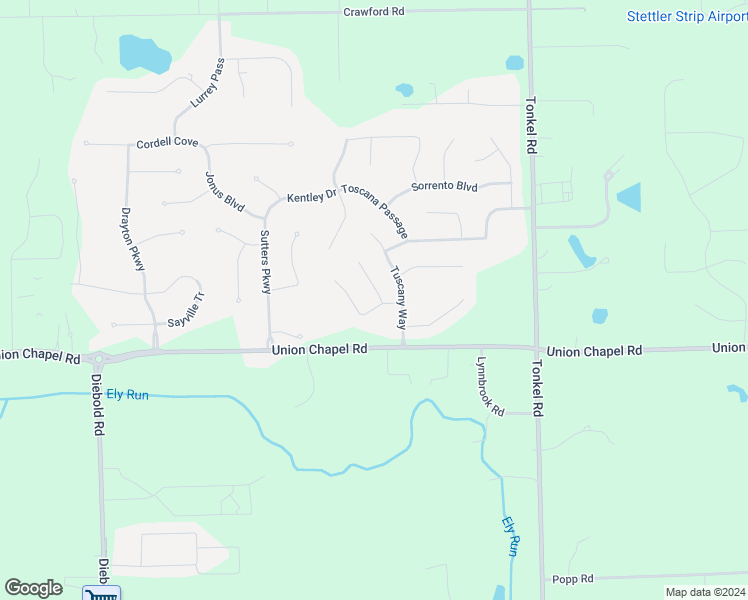 map of restaurants, bars, coffee shops, grocery stores, and more near 12809 Bordeaux Place in Fort Wayne