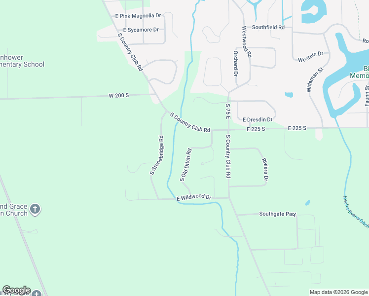 map of restaurants, bars, coffee shops, grocery stores, and more near 2267-2271 South Old Ditch Road in Warsaw