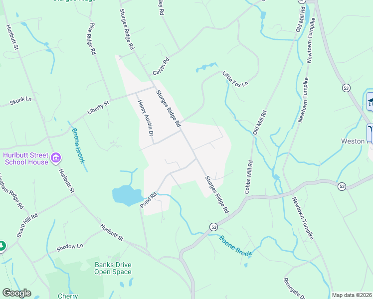 map of restaurants, bars, coffee shops, grocery stores, and more near 73 Sturges Ridge Road in Wilton