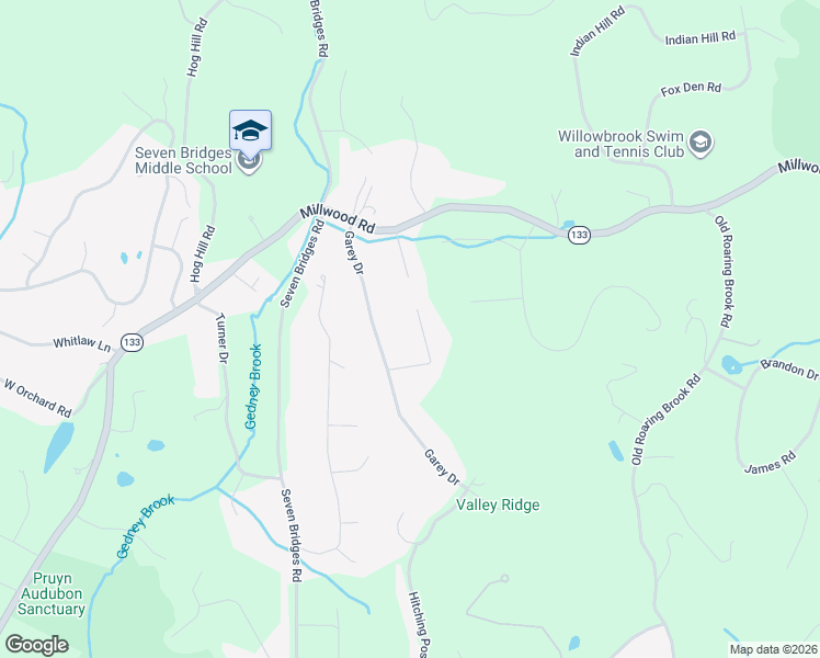 map of restaurants, bars, coffee shops, grocery stores, and more near 1 Pondfield Drive South in Chappaqua
