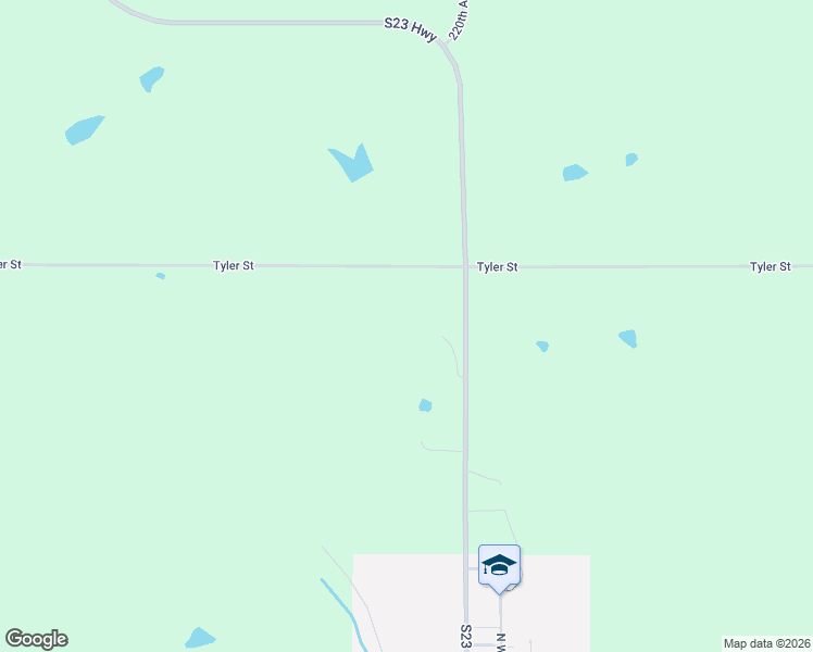 map of restaurants, bars, coffee shops, grocery stores, and more near 2185 Tyler Street in Lacona