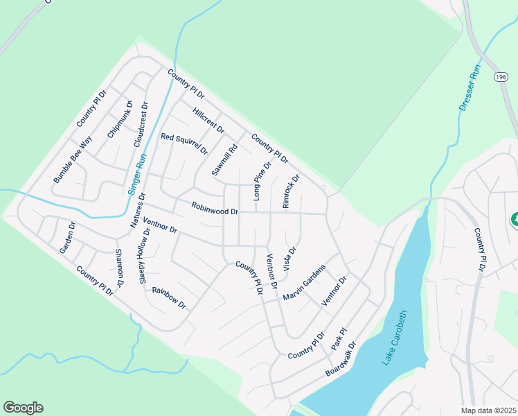 map of restaurants, bars, coffee shops, grocery stores, and more near 7251 Long Pine Drive in Tobyhanna