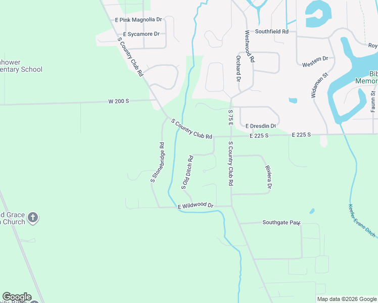 map of restaurants, bars, coffee shops, grocery stores, and more near 2267 South Old Ditch Road in Warsaw