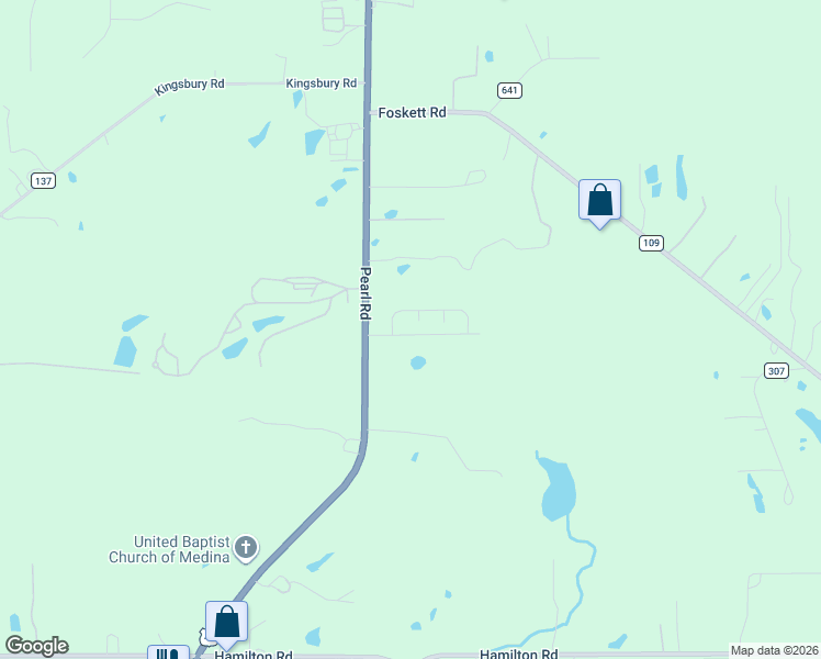 map of restaurants, bars, coffee shops, grocery stores, and more near 2672 Hollyhock Ln in Medina