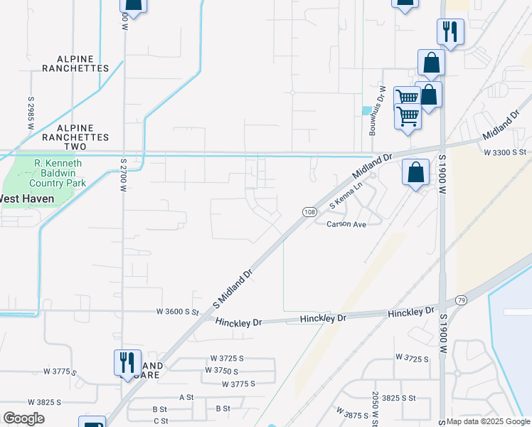 map of restaurants, bars, coffee shops, grocery stores, and more near 3419 Erin Avenue in West Haven