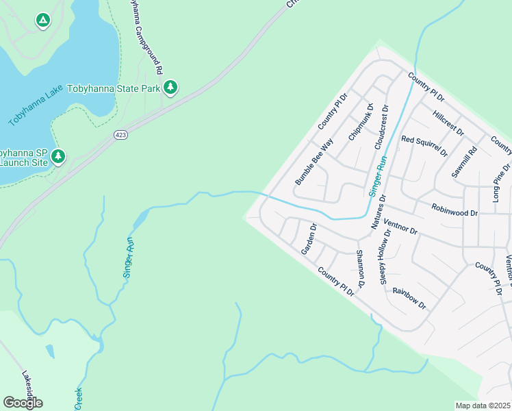 map of restaurants, bars, coffee shops, grocery stores, and more near 863 Country Place Drive in Tobyhanna