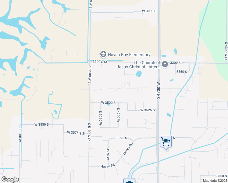 map of restaurants, bars, coffee shops, grocery stores, and more near 4977 West 3450 South in West Haven