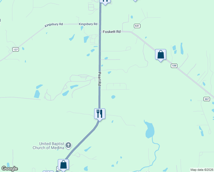 map of restaurants, bars, coffee shops, grocery stores, and more near 2672 Hollyhock Lane in Medina