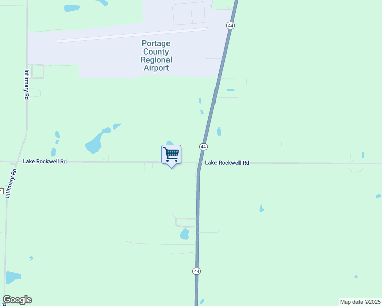 map of restaurants, bars, coffee shops, grocery stores, and more near 7755 Ohio 44 in Ravenna