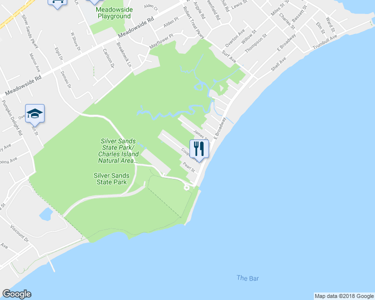 map of restaurants, bars, coffee shops, grocery stores, and more near 37 Cooper Avenue in Milford