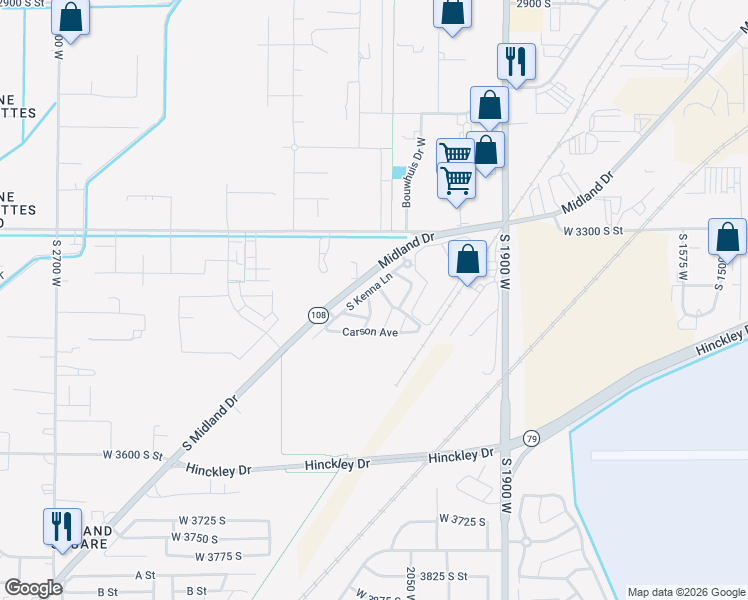 map of restaurants, bars, coffee shops, grocery stores, and more near 3398 South Logan Avenue in West Haven