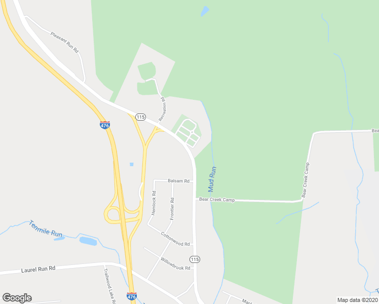 map of restaurants, bars, coffee shops, grocery stores, and more near 3348 Bear Creek Boulevard in Wilkes-Barre